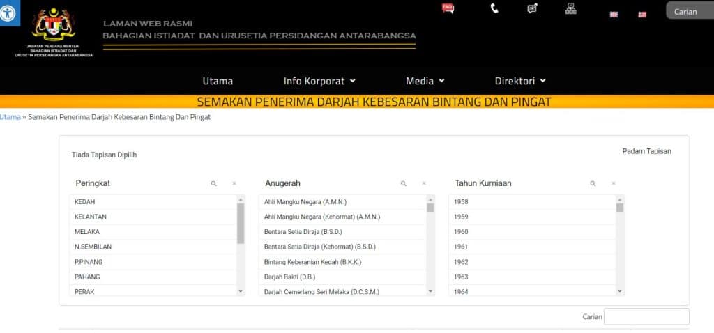 Semakan Gelaran Dato