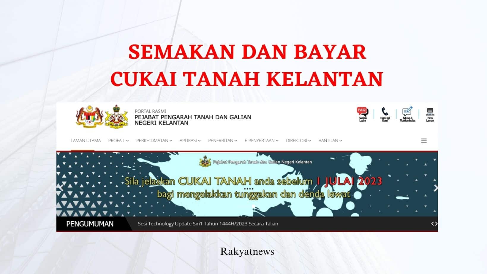 Semakan Dan Bayar Cukai Tanah Kelantan